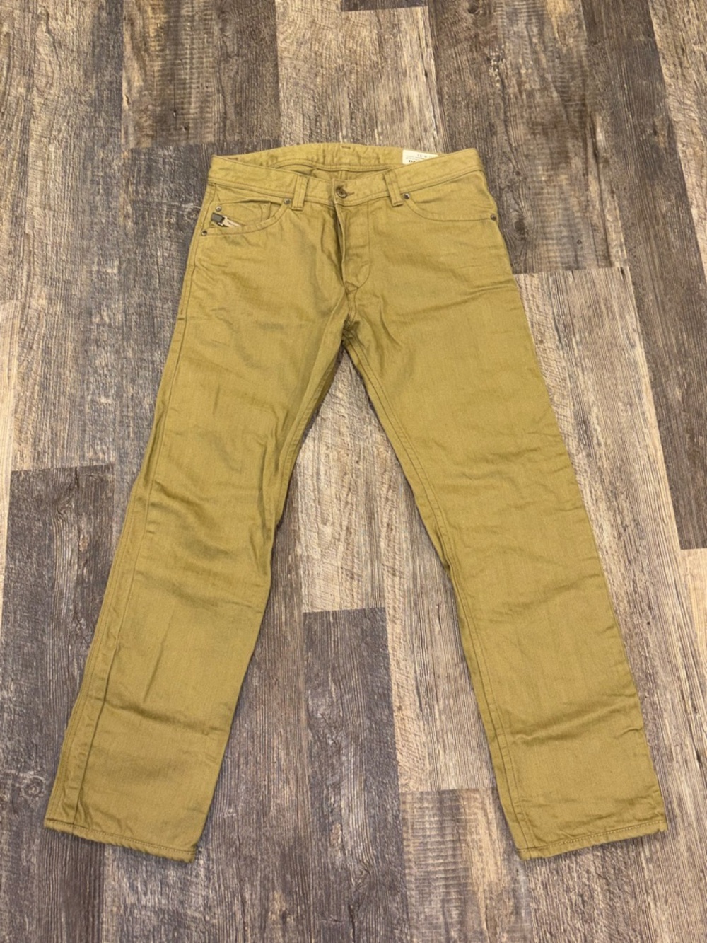 Diesel Darron Regular Slim Tapered Pants Olive Tan Wash 008QU